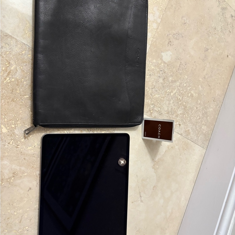 Signature Coach All Leather Zip Around Document Case